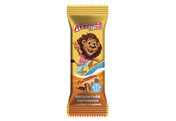 Конфета Пирожное бисквитное Левушка детям с вареной сгущенкой