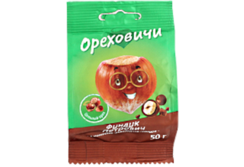 Конфета Драже Фундук в мол. шок. глазури 50 гр КДВ