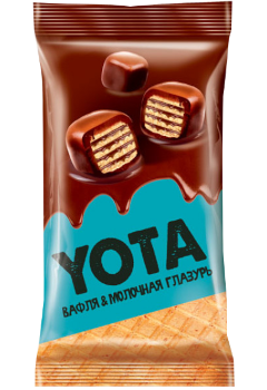 Конфета  Вафля в молочной шоколадной глазури 40г Yota!