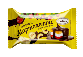 Конфета Конфета Мартелетто со вкусом дыни, клубники и сливок