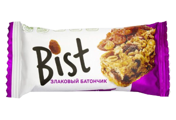 Конфета Злаковый батончик Bist злаки, изюм 