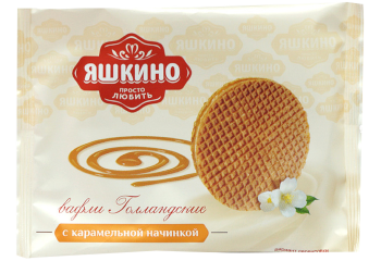 Конфета Вафли Яшкино Голландские с карамельной начинкой 36г