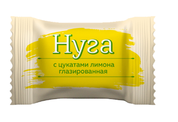 Конфета Конфета Нуга с цукатами лимона глазированные Деликатесса