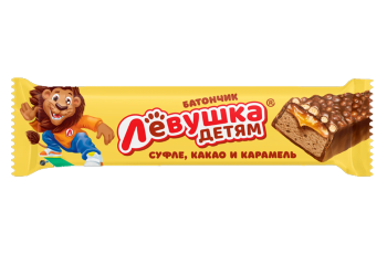 Конфета Батончик Левушка детям конфеты глазированные с суфле и карамелью