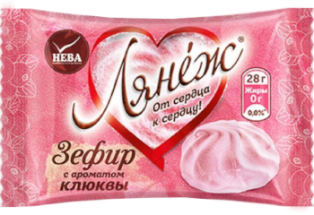 Конфета Зефир " Лянеж" с ароматом клюквы 