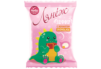 Конфета Зефир с ароматом ванили неглазированный Дракончик 28 гр