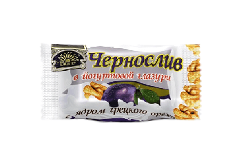 Конфета Конфеты Чернослив в йогуртовой глазури с грецким орехом