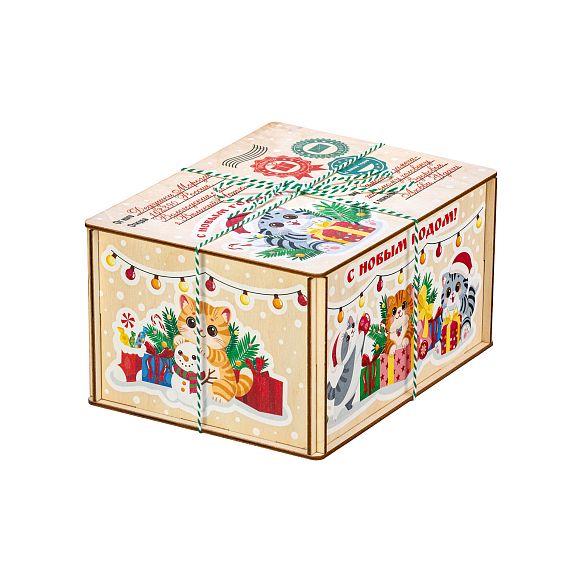 Сладкий новогодний подарок Котики (Полезный состав)