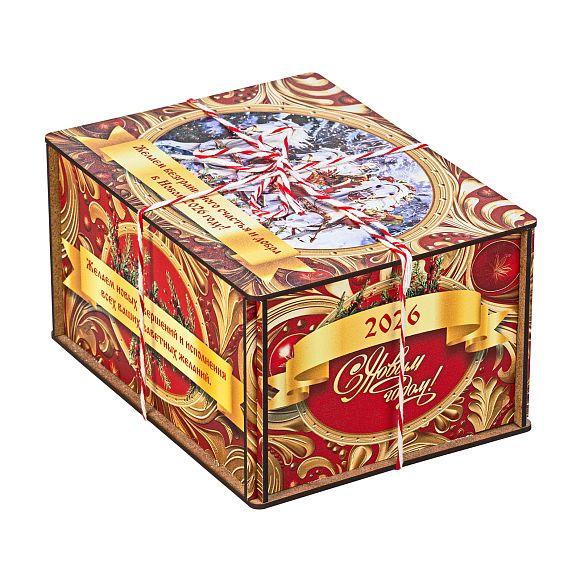 Сладкий новогодний подарок Золотые узоры (большая) (Легенды Москвы)