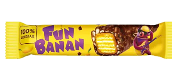 Конфета Батончик вафельный FunBanan 35г