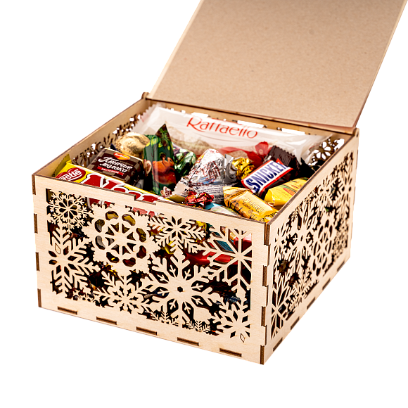 Сладкий новогодний подарок Царица Зима (оранжевая)