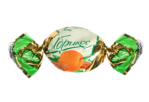 Конфета Королевский абрикос с миндалем в йогуртовой глазури