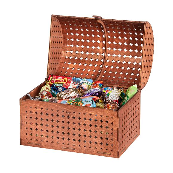 Сладкий новогодний подарок Сундук Ажурный