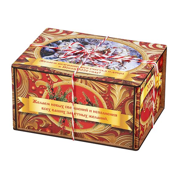 Сладкий новогодний подарок Золотые узоры (большая) (Легенды Москвы)