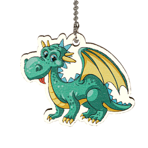 Вложение Брелок Символ года Динозаврик