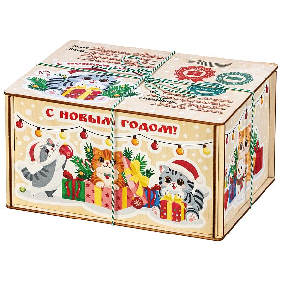 Сладкий новогодний подарок Котики (Полезный состав)