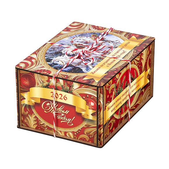 Сладкий новогодний подарок Золотые узоры (большая) (Легенды Москвы)