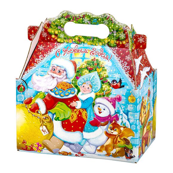 Сладкий новогодний подарок Сундучок Тянем-потянем