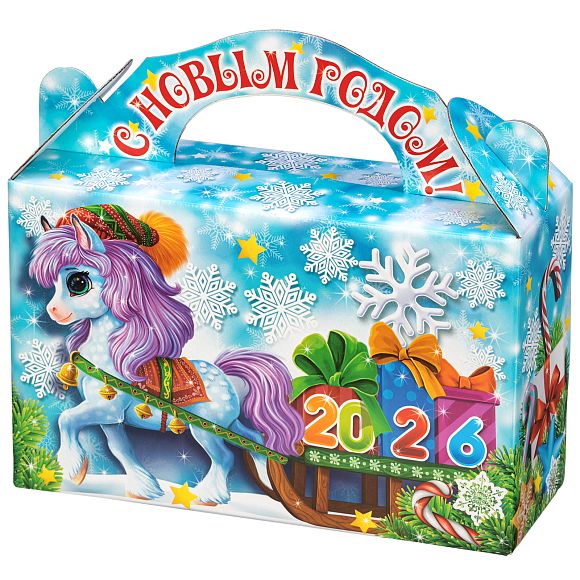 Сладкий новогодний подарок Сладкие сани Премиум