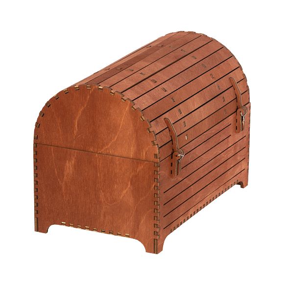 Сладкий новогодний подарок Сундук Ретро (красное дерево)