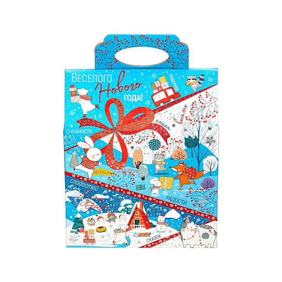 Сладкий новогодний подарок Сумочка Синее небо