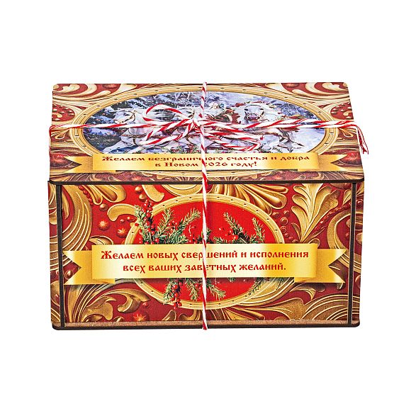 Сладкий новогодний подарок Золотые узоры (большая) (Легенды Москвы)
