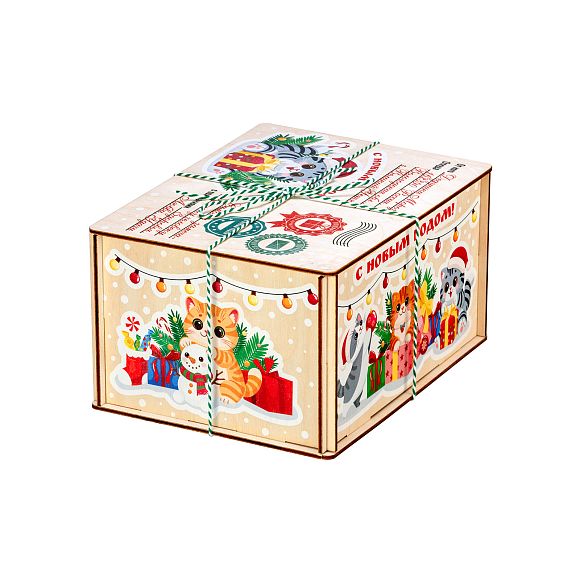 Сладкий новогодний подарок Котики (Полезный состав)