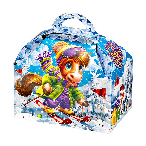 Сладкий новогодний подарок Лыжник