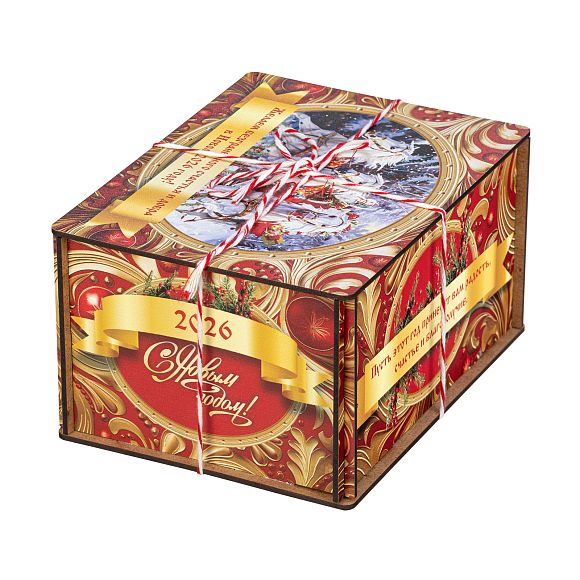 Сладкий новогодний подарок Золотые узоры (большая) (Легенды Москвы)