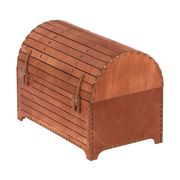 Сладкий новогодний подарок Сундук Ретро (красное дерево)