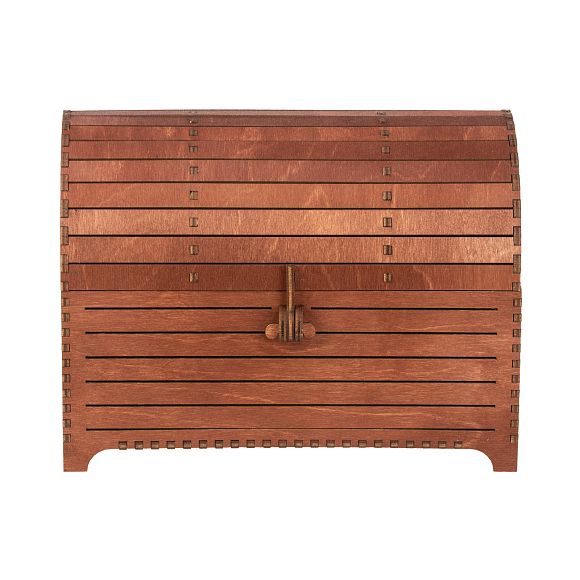 Сладкий новогодний подарок Сундук Ретро (красное дерево)