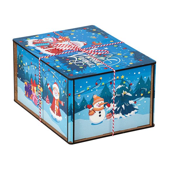 Сладкий новогодний подарок Посылка Гирлянды (Премиум)