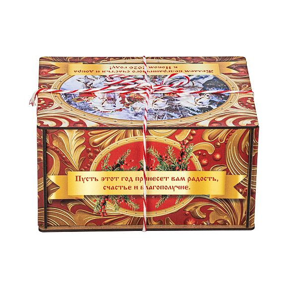Сладкий новогодний подарок Золотые узоры (большая) (Легенды Москвы)