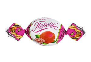 Конфета Королевский персик с миндалем в йогуртовой глазури