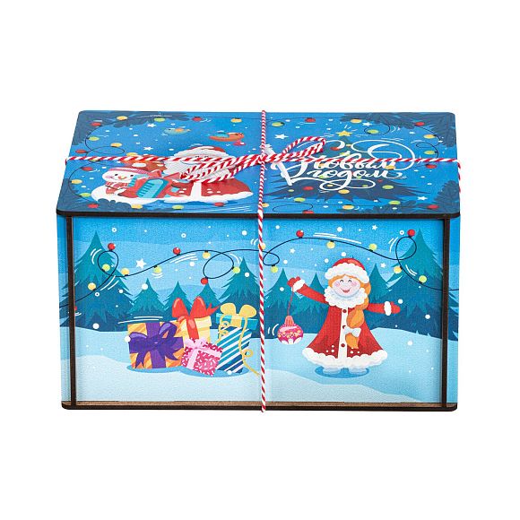 Сладкий новогодний подарок Посылка Гирлянды (Премиум)