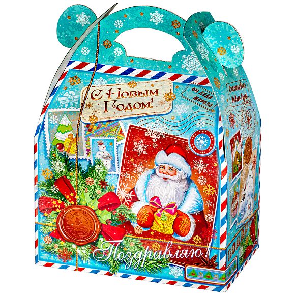 Сладкий новогодний подарок Сундучок Открытки